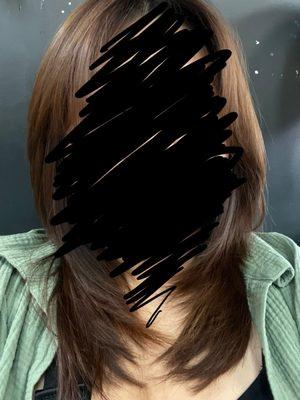 Mid length layered cut