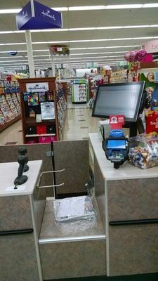 Another cash register and greeting cards