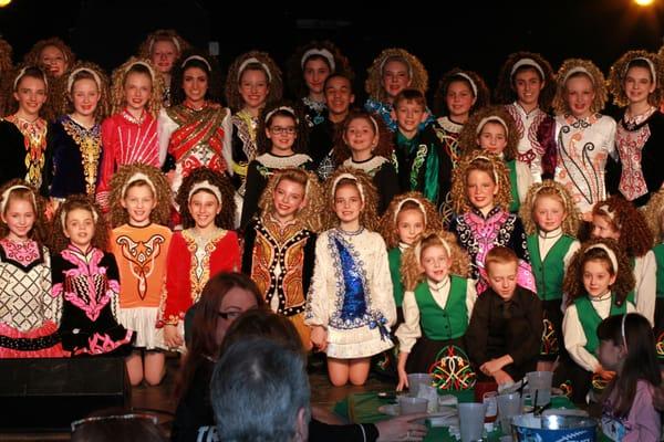 The Trinity Irish Dancers performing during a Friday Fish Fry.