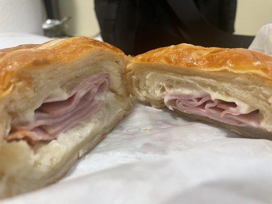 classic ham and cheese croissant