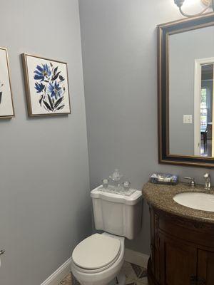 Newly painted bathroom