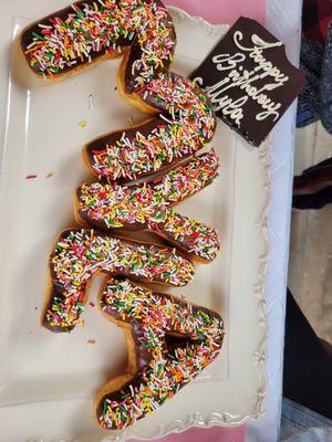 Birthday donuts