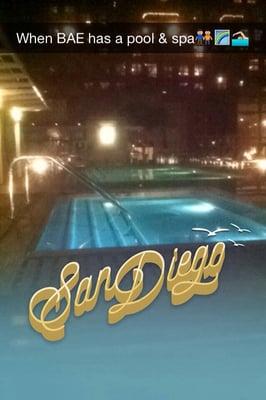 Monday night at the pool in October.