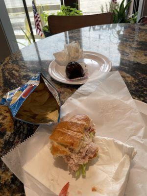 Turkey Croissant and Chocolate Cake Pop