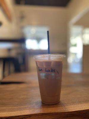 Large iced Vanilla latte.