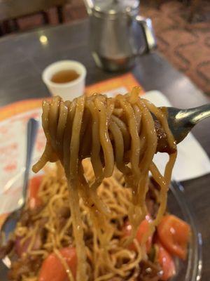 Tomato Beef Chow Mein