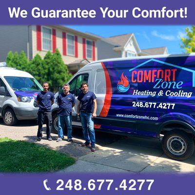 Comfort Zone technicians are here to save the day! You can always count on our skilled team to get the job done right.