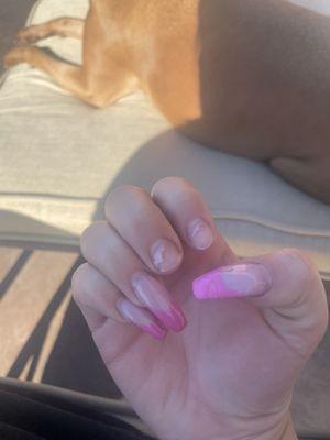 Shitty acrylic nails