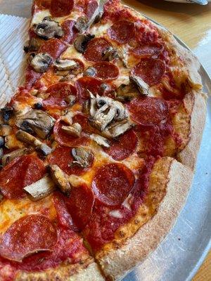 Pepperoni & Mushroom pizza