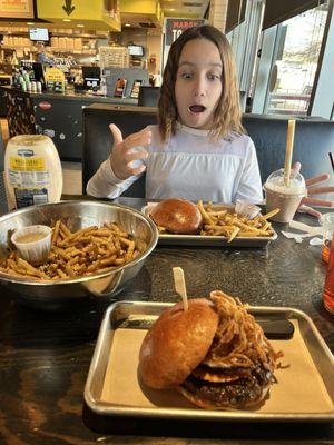 Mother Nature Burger and Truffle fries