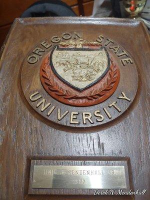 OSU Graduation Plaque Circa 1977