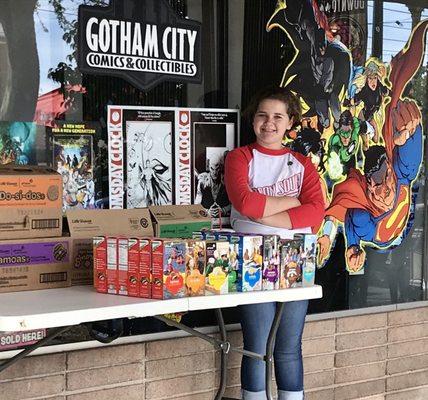 cookie time!! Thank you Gotham City Comics & Collectables for supporting the Girl Scouts!!