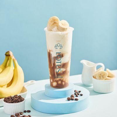 Must Try Banana Coffee. Only at Lotus Tea Lounge!