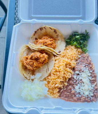 Tacos, Rice and Beans