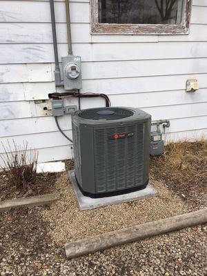 Recent installation of a new TRANE XR 14 Condensing Unit