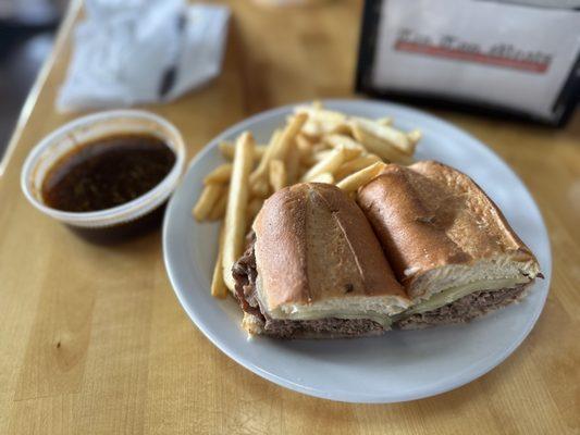 French Dip with rosemary dipping au jus