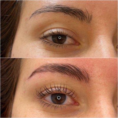 Lash lift (no tint) & Brow Lamination