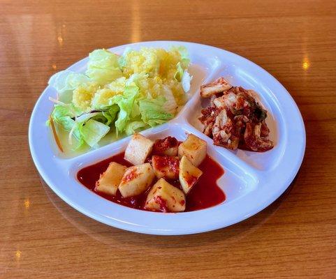 Complimentary Salad, and Kimchi (2 versions)