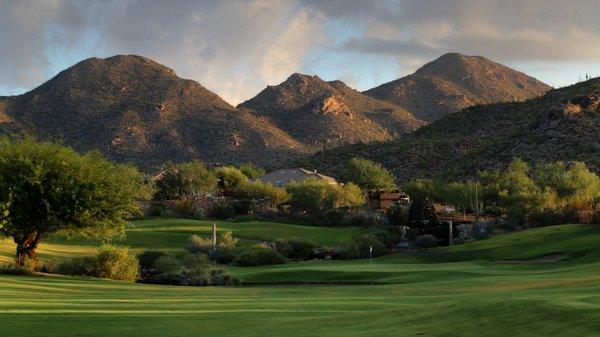 Lush, challenging golf course.