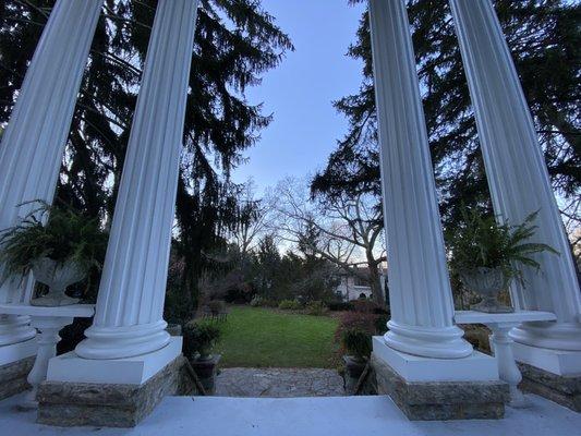 View from the spacious porch where we had our morning coffee