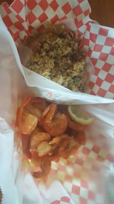 Shrimp with fried rice