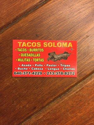 Tacos Soloma 646-371-4229