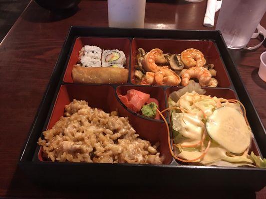 Bento teriyaki shrimp lunch box