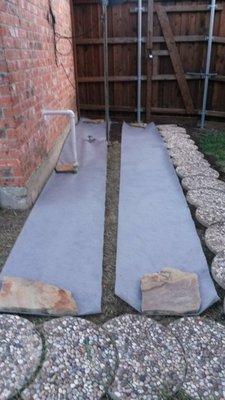 I have to Get the Weed Mat in place so that all my hard work doesn't get over-run with unwanted Weeds!