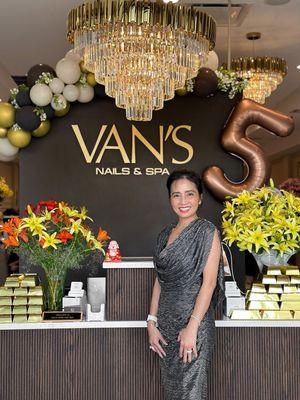 Celebrating half a decade of beauty, relaxation, and elegance at Van's Nail & Spa