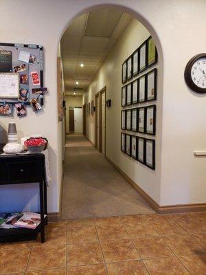 Hallway to all the different offices and rooms. I think there is a dermatologist, chiro, and others here.