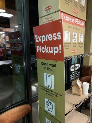 Express Pickup at Jason's Deli in Wichita Falls, Texas.