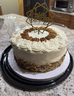 Ellen's delicious 8 inch carrot cake