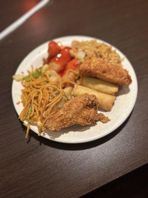 Plate from buffet