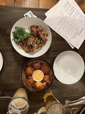 Maple Chili wings & Hush Puppies