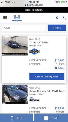 The top car advertised with 27K miles and it had over 30K!!!