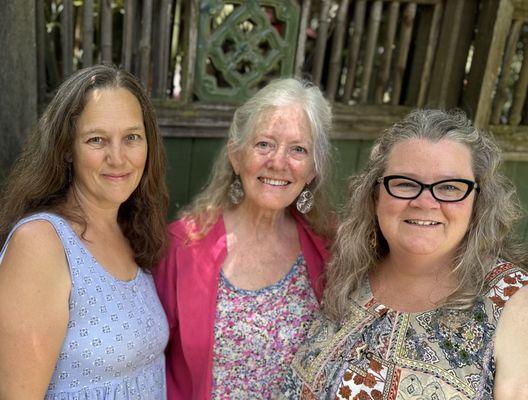 Birthstream Licensed Midwives Rachel Kiene, Tosi Marceline (retired), and Lesley Nelson