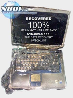 Data recovery on burnt computer