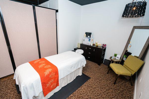 Interior of the workspace, electric massage table