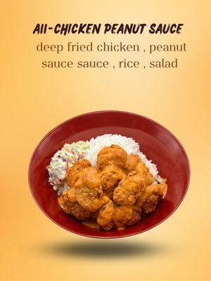 Fried chicken peanut sauce