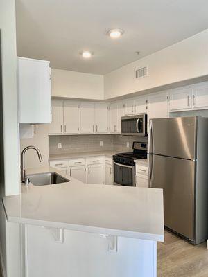 Kitchen Area of newly renovated 3 bedroom apartment home