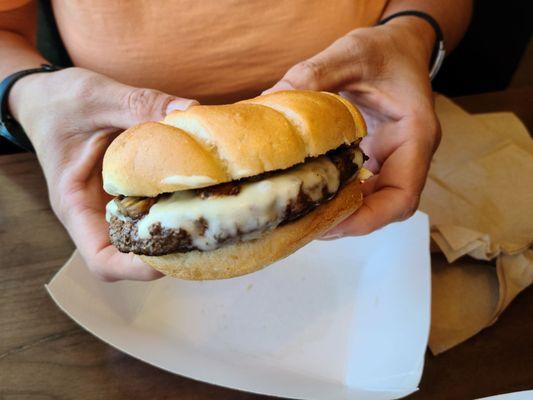 Mushroom Swiss burger