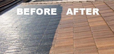 Roof Pressure Cleaning Before And After