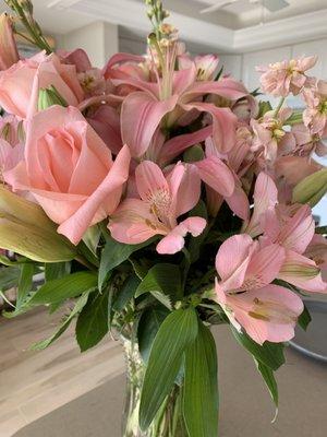 Beautiful pink flowers, smells amazing.