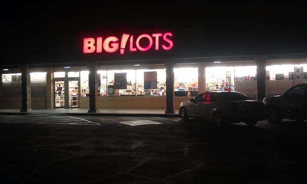 Like a lighthouse in this dark shopping plaza at night .