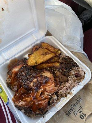 Jerk chicken platter