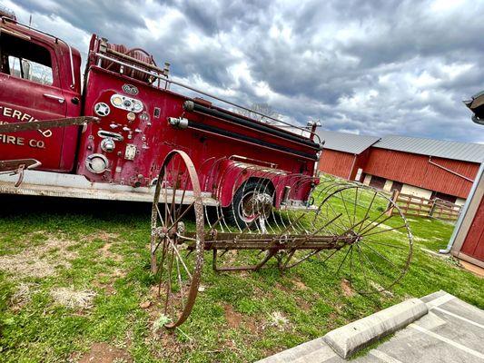 Example of old vehicles and farm equipment you see along the tour.