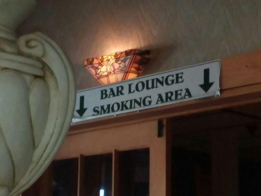 Smoking and nonsmoking areas....