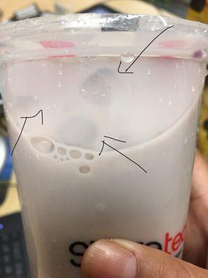 Taro milk tea with pearls