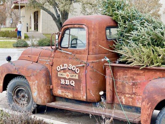 Truck sign in front