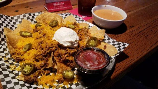 Trash can nachos. Not great. Pretty generic, not much flavor.